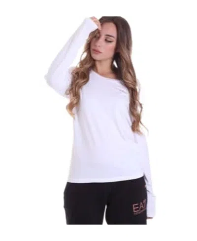 Ea7 Long-sleeved T-shirt With Round Neck In Multicolor