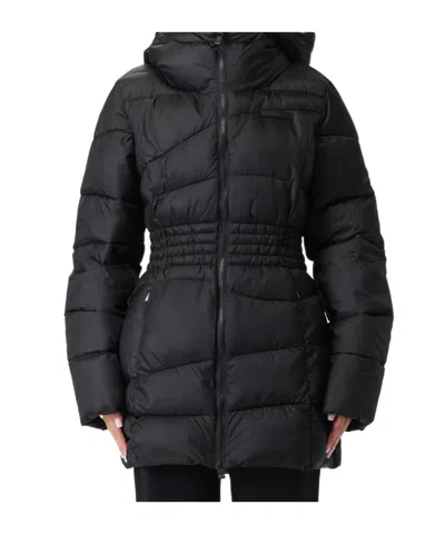 Ea7 Long-sleeved Cotton-padded Jacket In Black