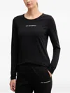 Ea7 Long-sleeved T-shirt In Black