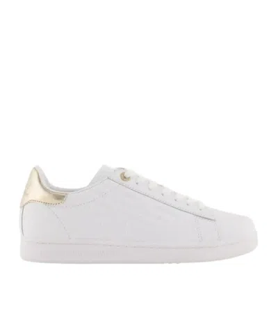 Ea7 Low-top Panelled Sneakers In White