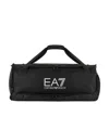 Ea7 Official Store Technical-fabric Medium Duffel Bag With Oversized Logo In Black