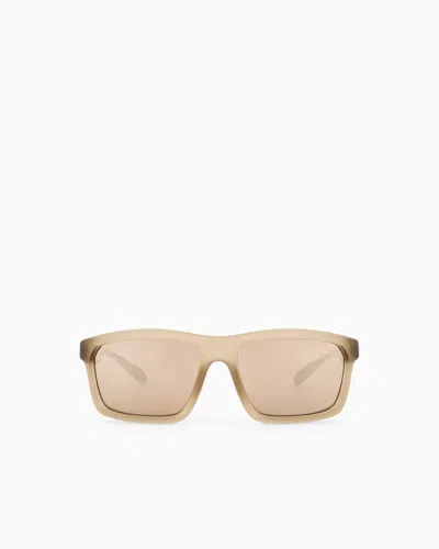 Ea7 Lunettes De Soleil De Forme Rectangulaire In Neutral