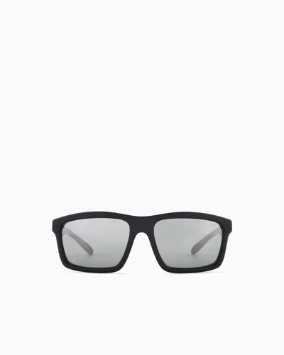 Ea7 Lunettes De Soleil De Forme Rectangulaire In Black