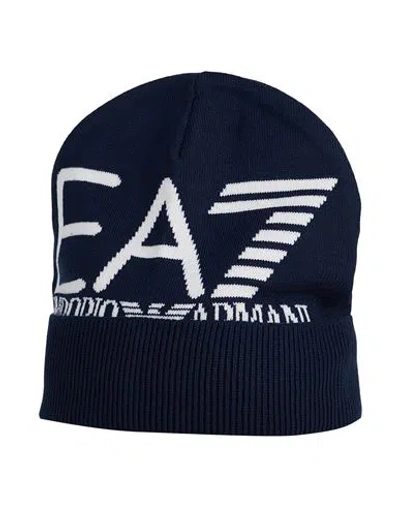 Ea7 Man Hat Midnight Blue Size M Acrylic