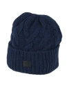 Ea7 Man Hat Navy Size M Wool, Polyamide In Blue