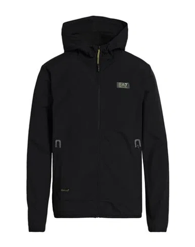 Ea7 Man Jacket Black Size Xxl Polyester, Elastomultiester
