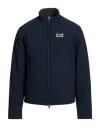 Ea7 Man Jacket Midnight Blue Size 3xl Polyamide, Elastane