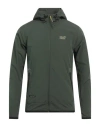 Ea7 Man Jacket Military Green Size Xs Polyester, Elastomultiester In Green