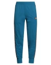 Ea7 Man Pants Azure Size Xl Cotton, Elastane, Polyester, Polyamide In Blue