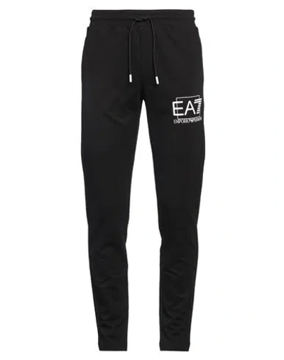 Ea7 Man Pants Black Size 3xl Cotton, Elastane