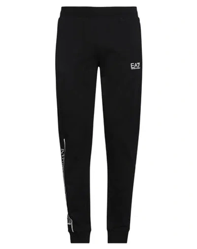 Ea7 Man Pants Black Size 3xl Cotton, Elastane