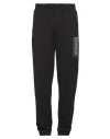 Ea7 Man Pants Black Size Xxs Cotton, Elastane