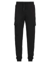Ea7 Man Pants Black Size 3xl Cotton, Polyester, Elastane In Black