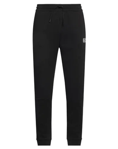 Ea7 Man Pants Black Size 3xl Cotton, Polyester In Black