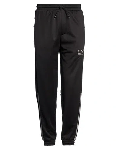 Ea7 Man Pants Black Size L Polyester