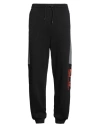 Ea7 Embroidered-logo Track Pants In Black
