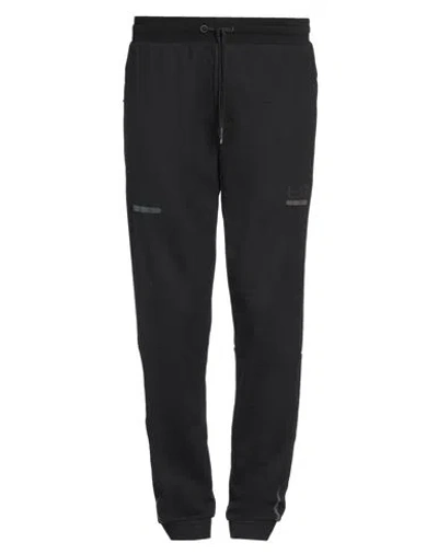 Ea7 Man Pants Black Size Xs Cotton, Polyester In Black