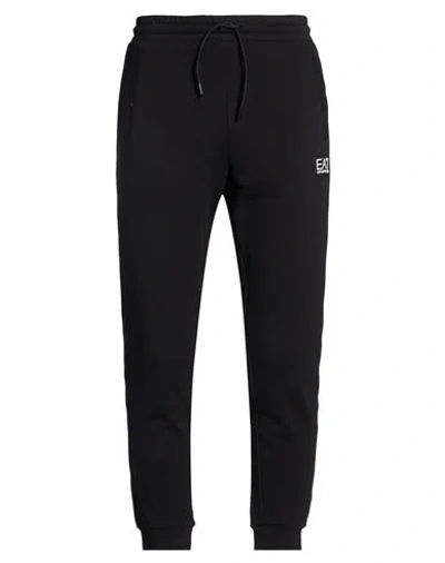 Ea7 Man Pants Black Size Xxl Cotton, Polyester, Elastane