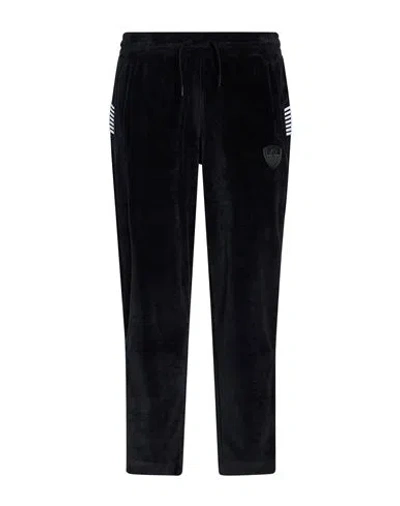Ea7 Man Pants Charcoal Size Xxs Cotton, Polyester In Black