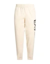 Ea7 Man Pants Cream Size 4xl Cotton In White