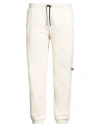Ea7 Man Pants Cream Size Xxl Cotton, Polyester, Elastane In Neutral