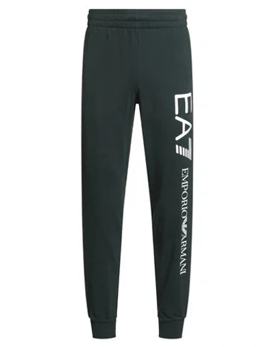 Ea7 Man Pants Dark Green Size Xxs Cotton