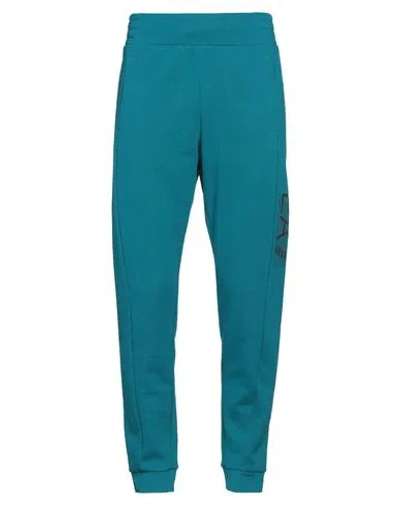 Ea7 Man Pants Deep Teal Size Xxl Cotton, Polyester In Green