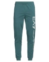 Ea7 Man Pants Deep Teal Size Xl Cotton In Green
