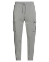 Ea7 Man Pants Grey Size L Cotton, Polyester In Gray