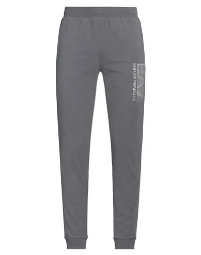 Ea7 Man Pants Grey Size Xl Cotton, Elastane