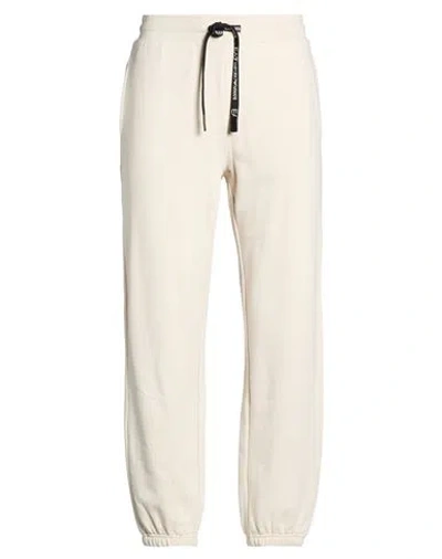 Ea7 Man Pants Ivory Size L Organic Cotton In Neutral
