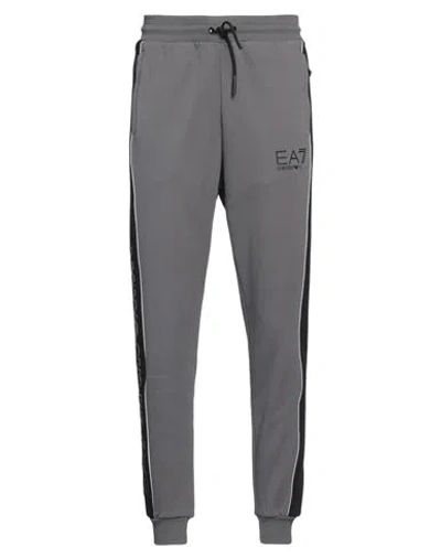 Ea7 Man Pants Lead Size 3xl Cotton, Polyester, Elastane In Grey