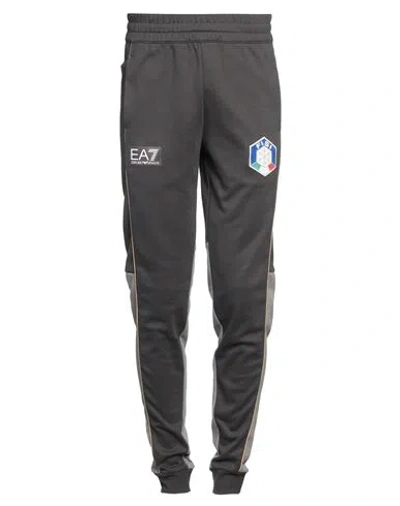 Ea7 Man Pants Lead Size 3xl Cotton, Polyester In Grey