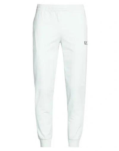 Ea7 Man Pants Light Green Size Xxl Cotton In White