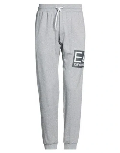 Ea7 Man Pants Light Grey Size Xl Cotton, Elastane In Gray