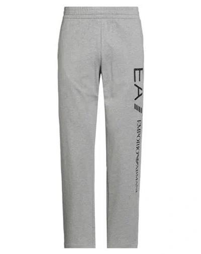 Ea7 Man Pants Light Grey Size Xl Cotton In Gray