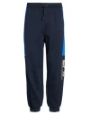Ea7 Man Pants Midnight Blue Size M Cotton, Elastane In Blue