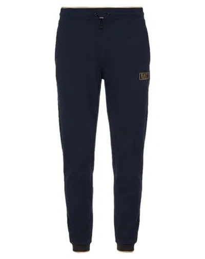 Ea7 Man Pants Midnight Blue Size M Polyester, Elastane In Black