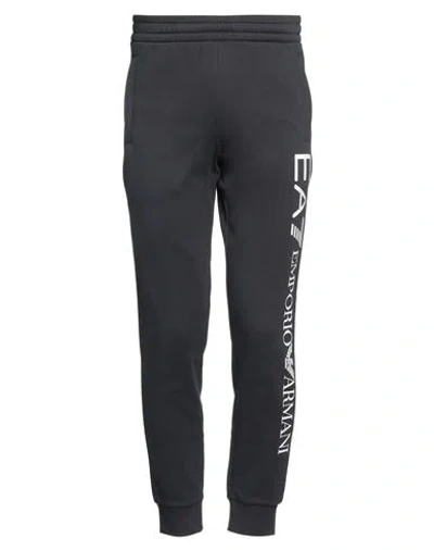 Ea7 Man Pants Midnight Blue Size S Cotton, Polyester In Blue
