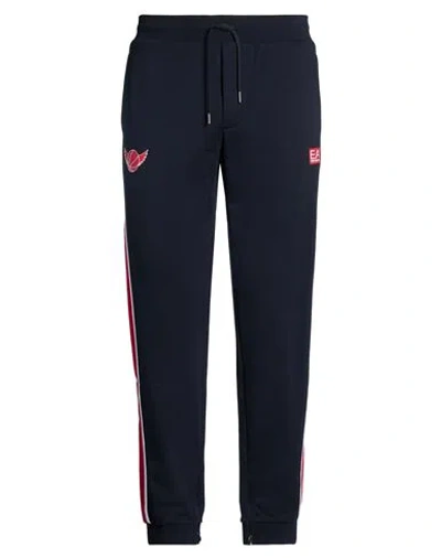 Ea7 Man Pants Midnight Blue Size Xxl Cotton