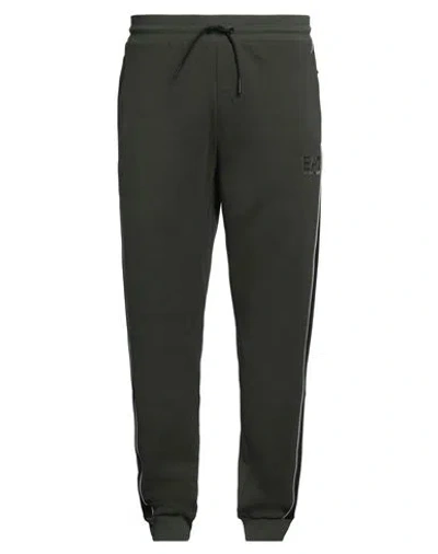 Ea7 Man Pants Military Green Size 3xl Cotton, Polyester, Elastane