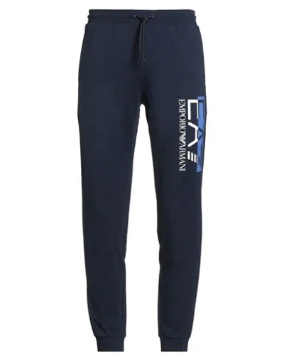 Ea7 Man Pants Navy Size 3xl Cotton, Elastane In Blue