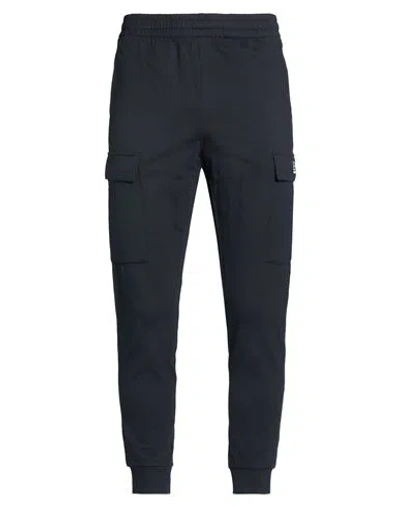 Ea7 Man Pants Midnight Blue Size L Cotton In Black