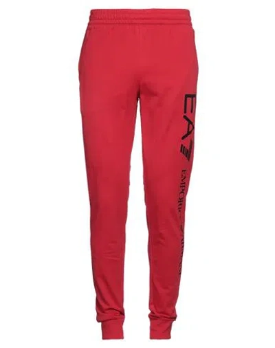 Ea7 Man Pants Red Size L Cotton