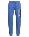 Ea7 Man Pants Azure Size Xxl Cotton, Elastane In Blue