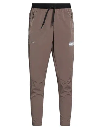Ea7 Man Pants Taupe Size Xs Polyester In Brown
