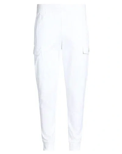 Ea7 Man Pants White Size M Cotton
