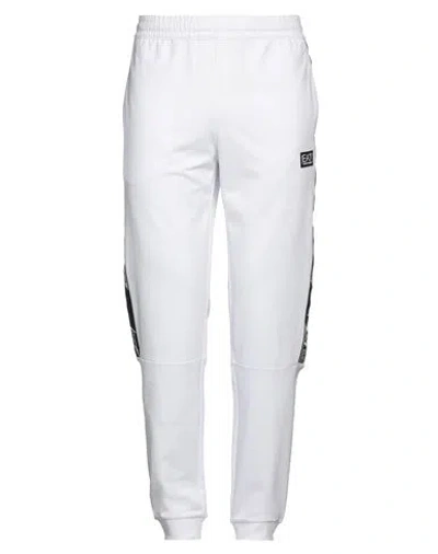 Ea7 Man Pants White Size Xl Cotton, Polyamide, Polyester, Elastane
