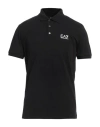 Ea7 Tennis Pro Two-tone Polo Shirt In Ventus7 Technical Fabric In Black