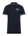 Ea7 Man Polo Shirt Midnight Blue Size M Cotton